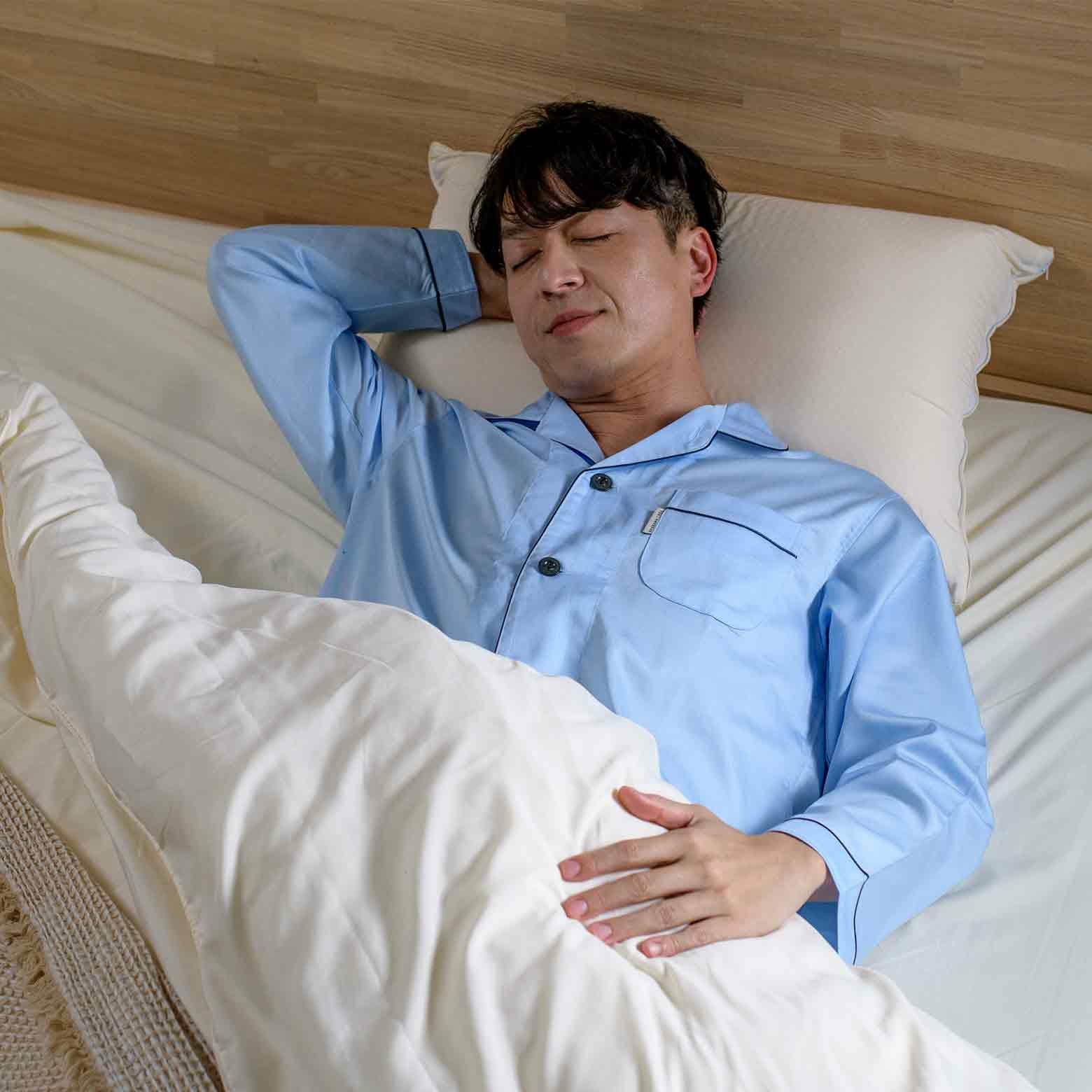 紳士]サテン無地パジャマ【Amour 1886】（乾燥機可/メンズ/寝間着/男性