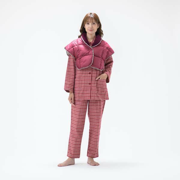 ダックス ダウン 肩当て【DAKS】（日本製/レディース/ベスト/暖かい/秋