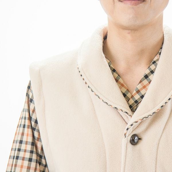 DAKS】フリース無地 メンズ ベスト