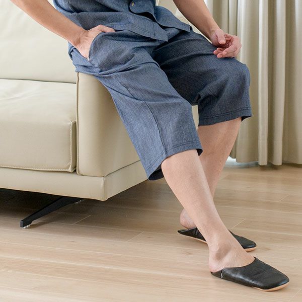 紳士] クレープ素材の 7分丈 パンツ 【DAKS】ダックス