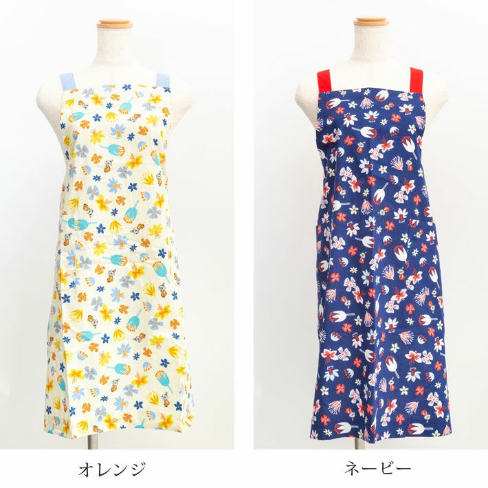 ムーミン】 フラワー ＆ ミィ クロスエプロン レディース