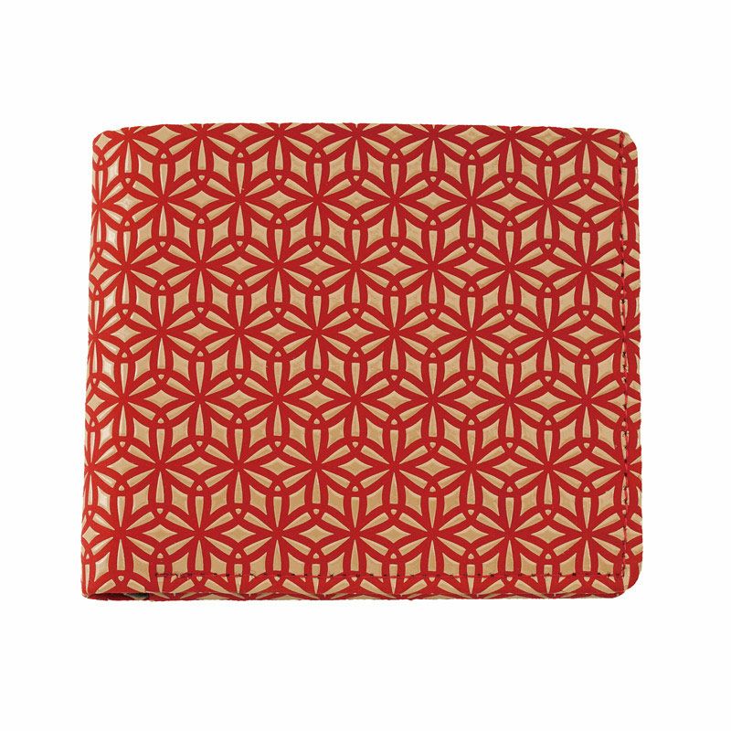 ○新品○印傳屋・印伝屋（上原勇七）二つ折り財布 印伝 印傳屋 上原勇七 (INDEN-YA) 本革 長財布 束入れ 型番2317 赤地