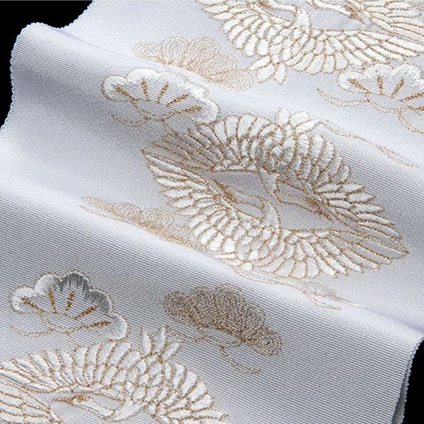 正絹半衿 向かい鶴 刺繍半衿 | さんび公式オンラインショップ