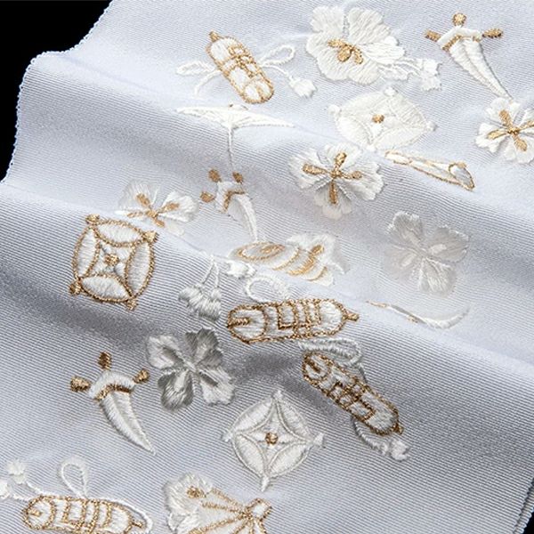 正絹半衿 宝尽くし 刺繍半衿 | さんび公式オンラインショップ