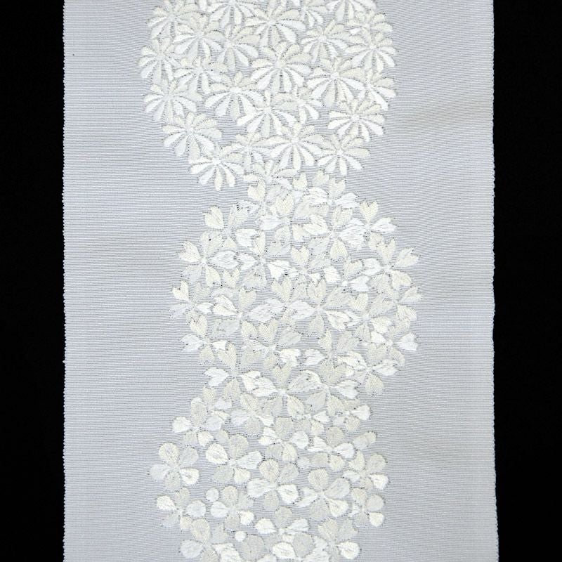 花まり No.15059 刺繍半衿 / 正絹・塩瀬 / 袷用 / 白地×白 / 半襟