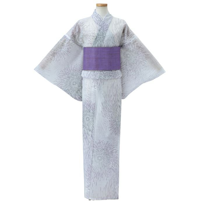 ゆかた 古今 雪花絞り （エメラルド） 綿 高島ちぢみ グリーン 仕立て