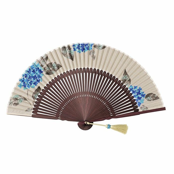 扇子セット（桐箱入り） 彩華紫陽花 桐箱入 女性 扇子 京都 さんび