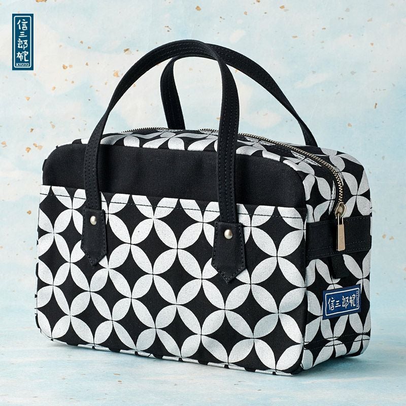 一澤信三郎帆布 利休バッグ《 七宝柄》 ハンドバッグ 和装小物 京都