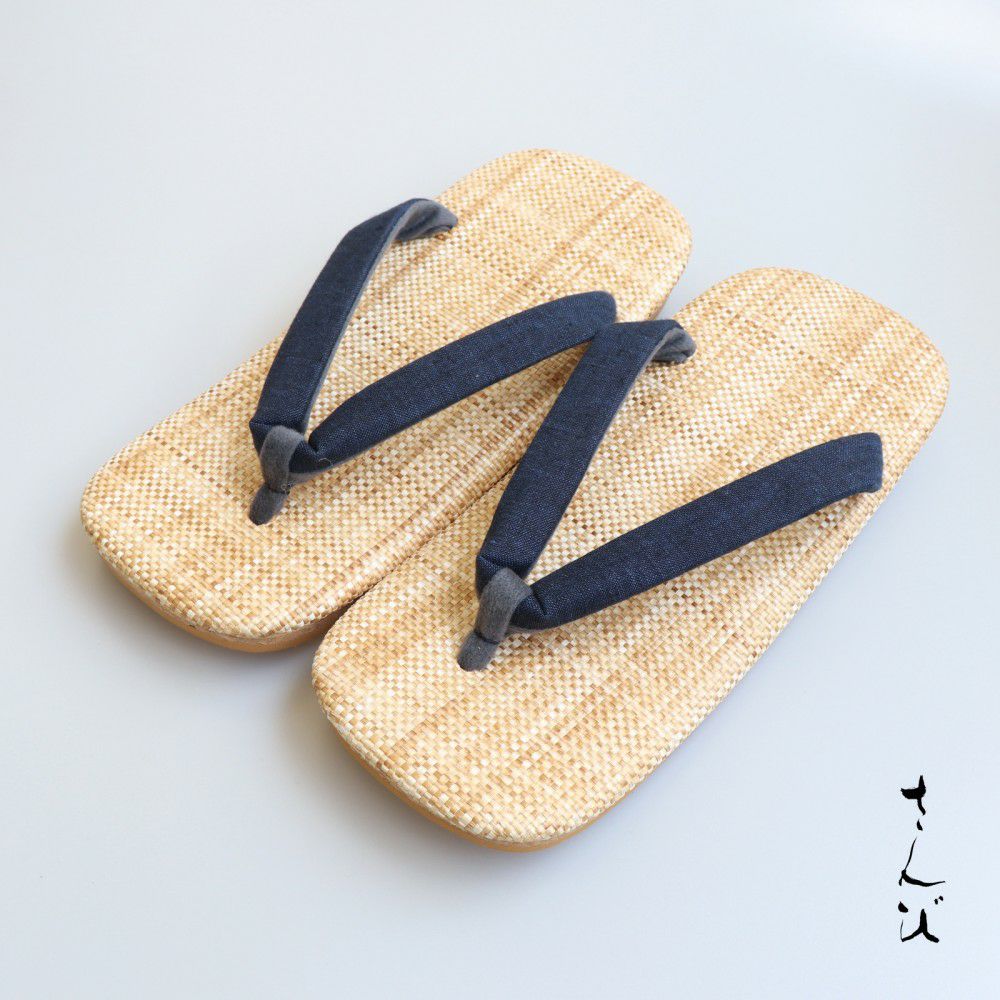 男物ビニール雪駄 No.6107 白 本革鼻緒 Мサイズ 24.0cm | arakawa
