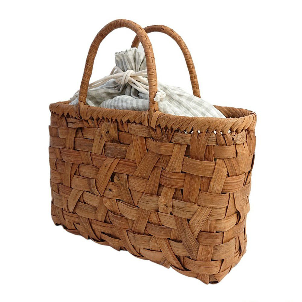 山葡萄かごバッグ K3808B 巾着袋付き 山ぶどう やまぶどう 手作り さん