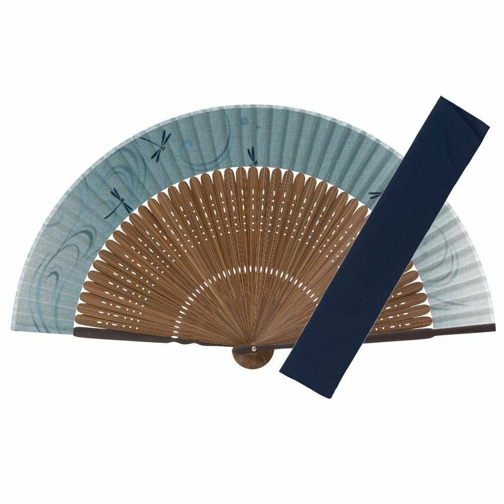 石州和紙 小千谷縮 扇子セット 紳士≪灰色≫伝統工芸品 さんび 日本