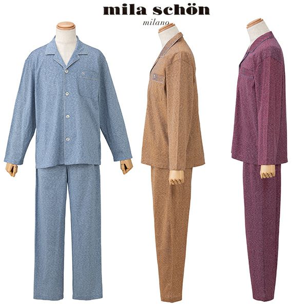 紳士] ミラ・ショーン シルク混クレープ パジャマ 【mila schon
