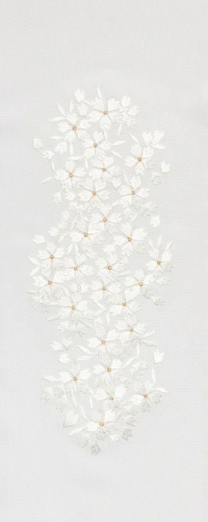 ビーズ刺繍 華七宝 No.BK7333 刺しゅう半衿 正絹 塩瀬 袷用 | arakawa
