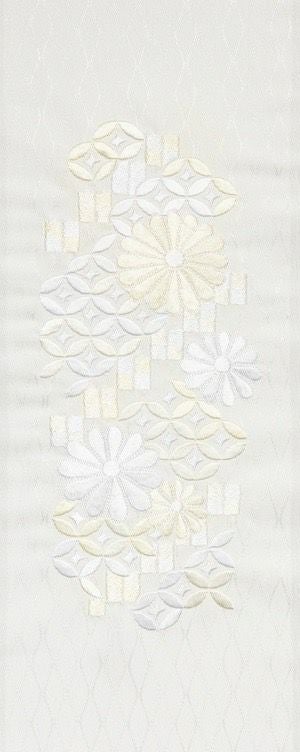 ビーズ刺繍 華七宝 No.BK7333 刺しゅう半衿 正絹 塩瀬 袷用 | arakawa