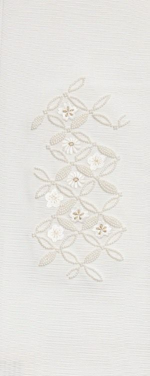 ビーズ刺繍 華七宝 No.BK7333 刺しゅう半衿 正絹 塩瀬 袷用 | arakawa