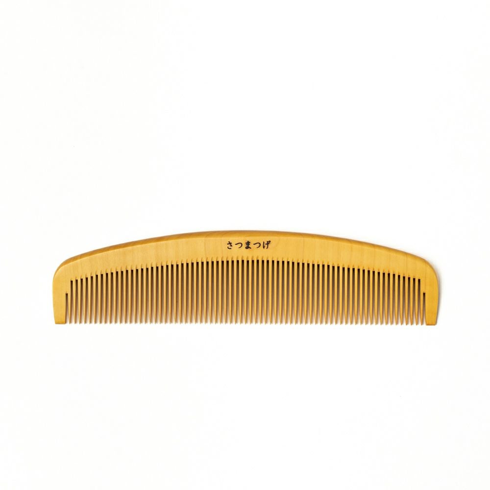 つげ櫛 さつまつげ 【とき櫛・細歯】5.5寸（約16.5cm） 薩摩つげ 椿油