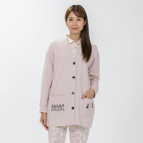 MOOMIN ムーミン】×【Amour アムール】 接結天竺 無地 カーディガン