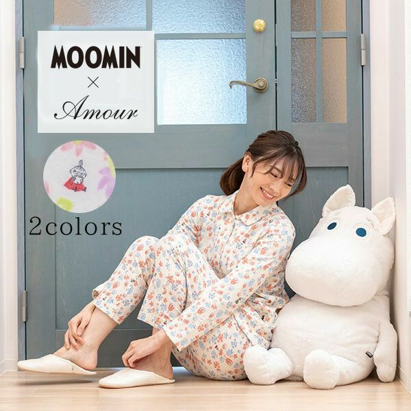 MOOMIN ムーミン】×【Amour アムール】サテン プリント レディース