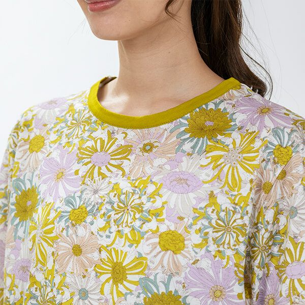 【新品】リバティ LIBERTY fabric　春秋物パジャマ（LL)　日本製 LIBERTY】リバティ 天竺プリント レディース パジャマ 綿100% 高級