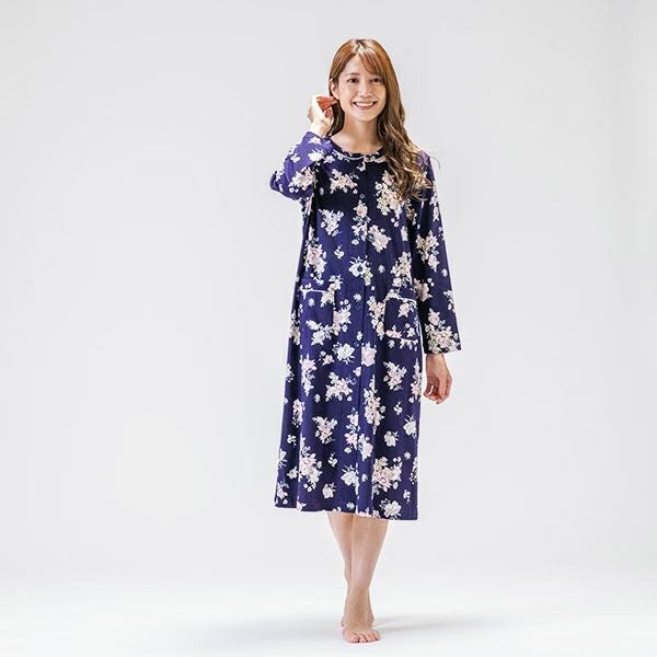 mila schon】 60スムースプリント ニット 花柄 パジャマ ホームドレス