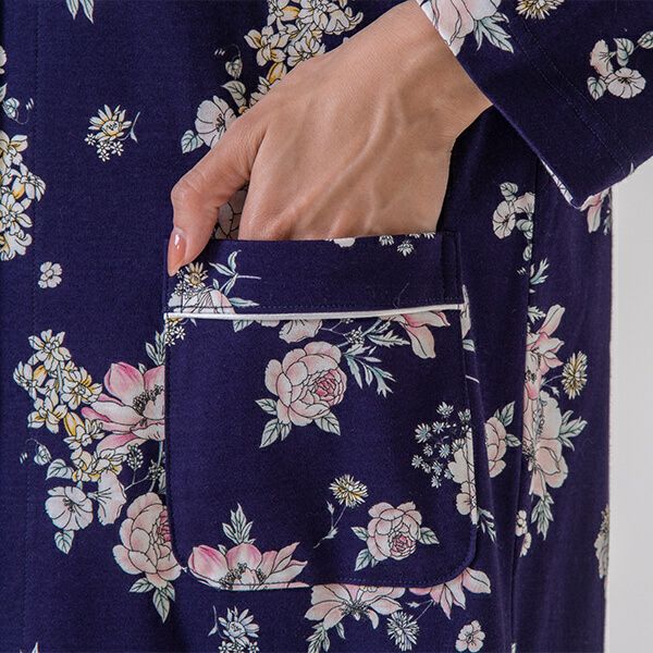 mila schon】 60スムースプリント ニット 花柄 パジャマ ホームドレス