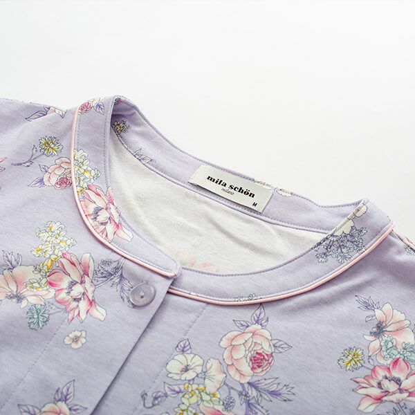 mila schon】 60スムースプリント ニット 花柄 パジャマ ホームドレス