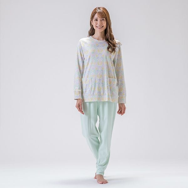 Amour1886】×【点と線模様製作所】 スムース ニット プリント パジャマ