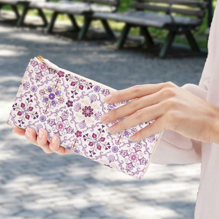 L字長財布 オリエント 【ピンク】 革 長財布 サイフ ファスナータイプ 女性用 浅草文庫