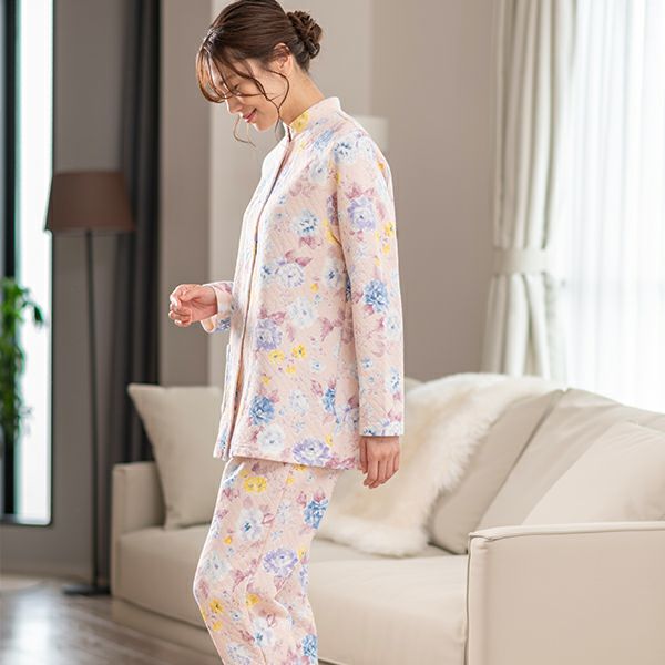 mila schon】花柄 プリント 冬用 ニットキルト レディース パジャマ mila schon】花柄 プリント 冬用 ニットキルト レディース パジャマ