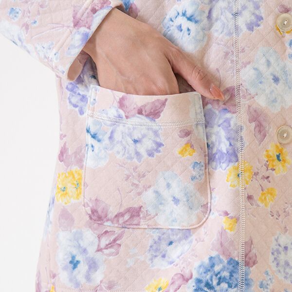 mila schon】花柄 プリント 冬用 ニットキルト レディース パジャマ