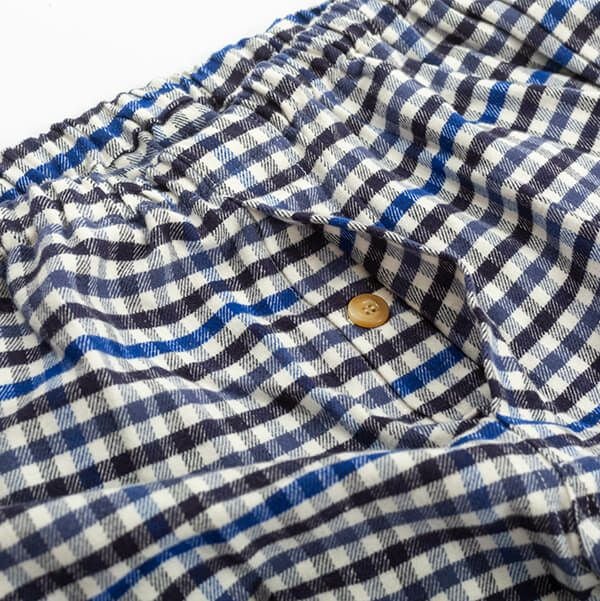 DAKS】 ネル チェック柄 前開き 全開 メンズ パジャマ 日本製