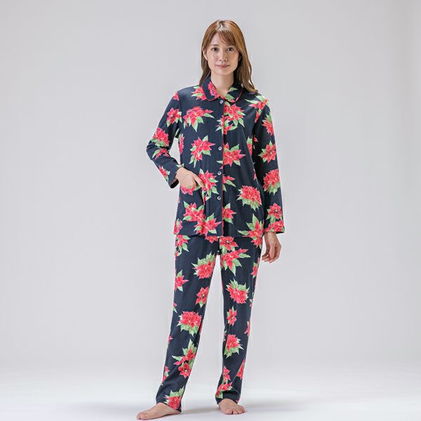 Arakawa1886】 スムースパジャマ レディース パジャマ 花柄 日本製 和
