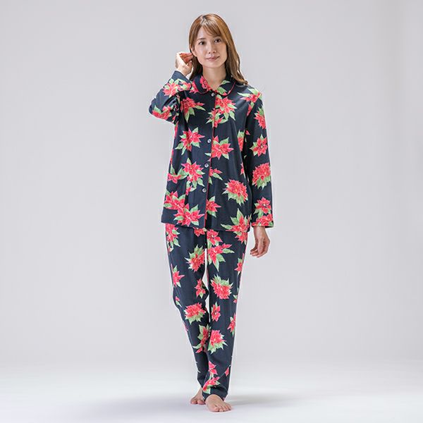 Arakawa1886】 スムースパジャマ レディース パジャマ 花柄 日本製 和