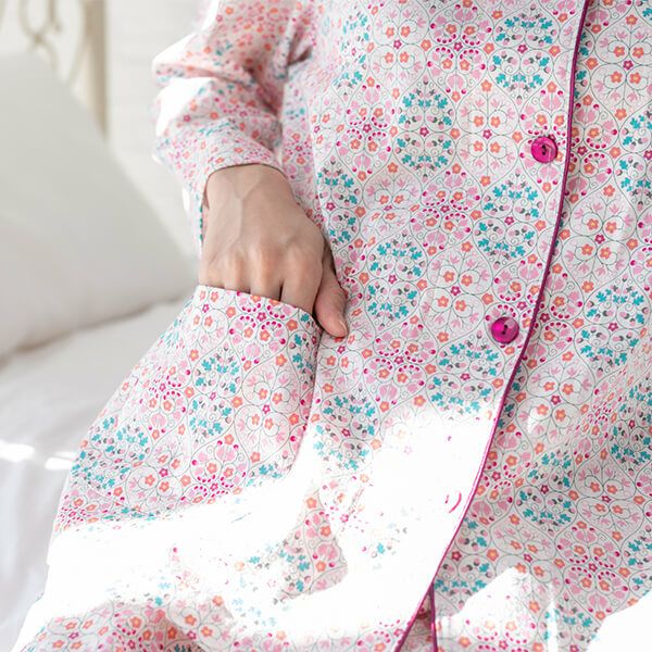 リバティ〜長袖パジャマ　ピンク　Ｌ LIBERTY.（リバティ） パジャマ ルームウェア 「LIBERTY」スムース