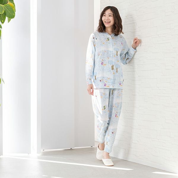MOOMIN ムーミン】×【Amour アムール】天竺 プリント(草原) 無地
