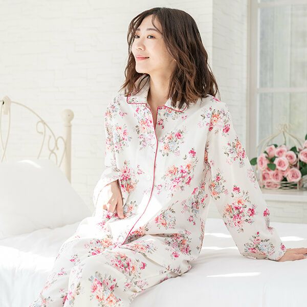 ウィリアム・モリス【いちご泥棒】前開きコットンリップルプリント