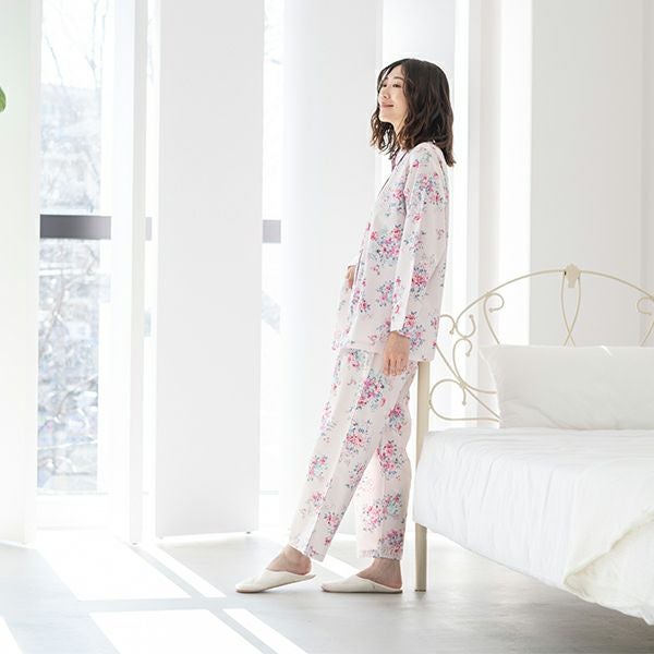 mila schon】ミラ・ショーン サテン 花柄プリントレディース パジャマ