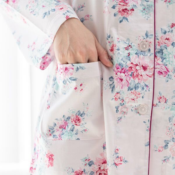 mila schon】ミラ・ショーン サテン 花柄プリントレディース パジャマ