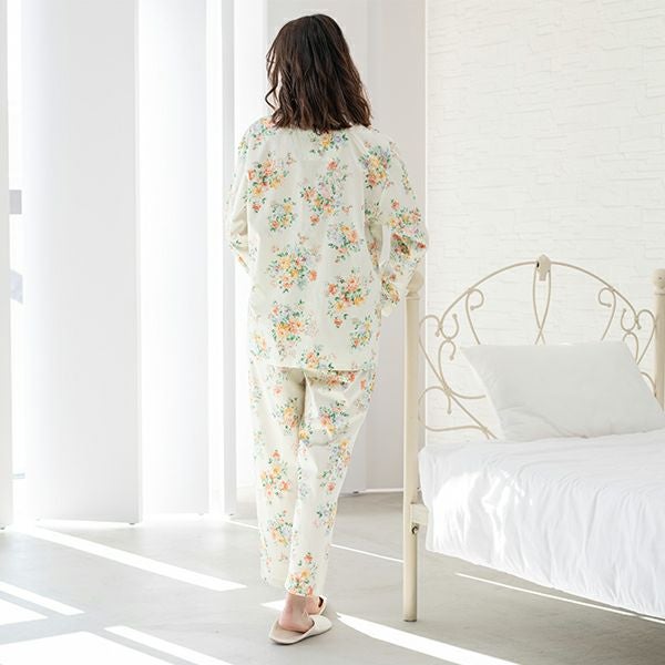 mila schon】ミラ・ショーン サテン 花柄プリントレディース パジャマ
