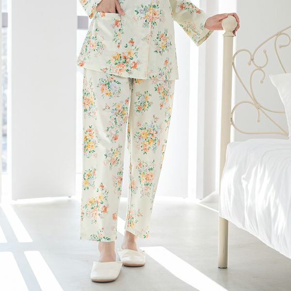 mila schon】ミラ・ショーン サテン 花柄プリントレディース パジャマ