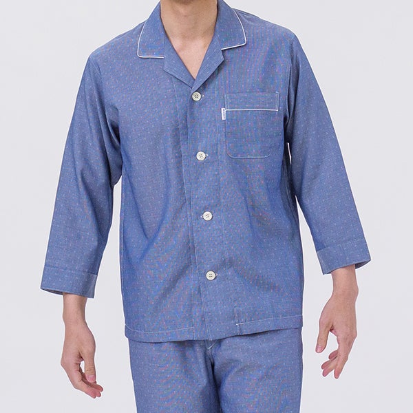 DAKS】[紳士] ダックス ピケドットドビー上下セット メンズパジャマ 8