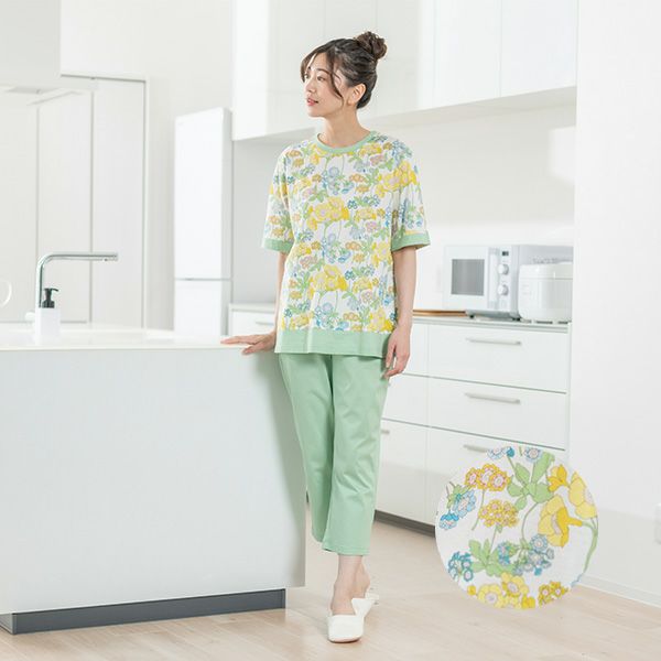 リバティプリント】[Liberty] 天竺プリント 夏用プルオーバーパジャマ