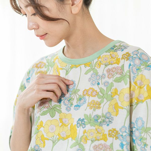 リバティプリント】[Liberty] 天竺プリント 夏用プルオーバーパジャマ