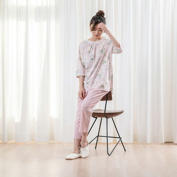 mila schon】本強撚 天竺 花柄 プリント レディース 夏用 パジャマ