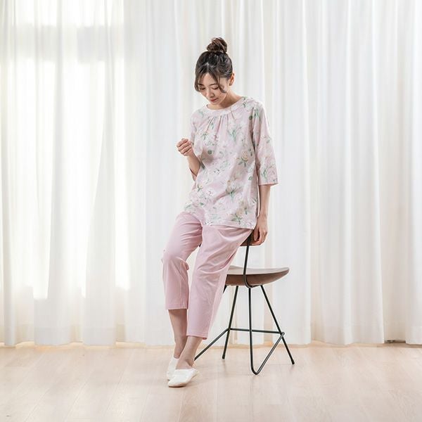 mila schon】本強撚 天竺 花柄 プリント レディース 夏用 パジャマ