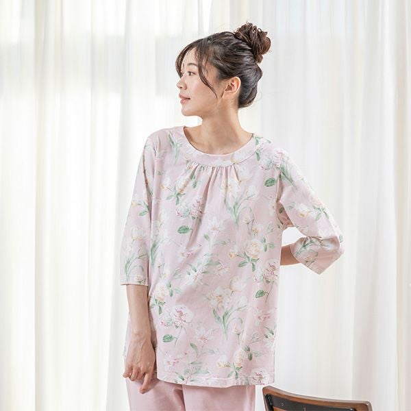 mila schon】本強撚 天竺 花柄 プリント レディース 夏用 パジャマ