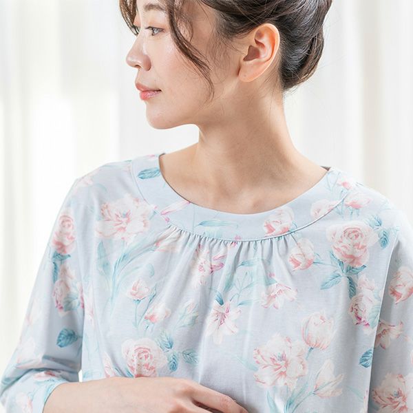 mila schon】本強撚 天竺 花柄 プリント レディース 夏用 パジャマ