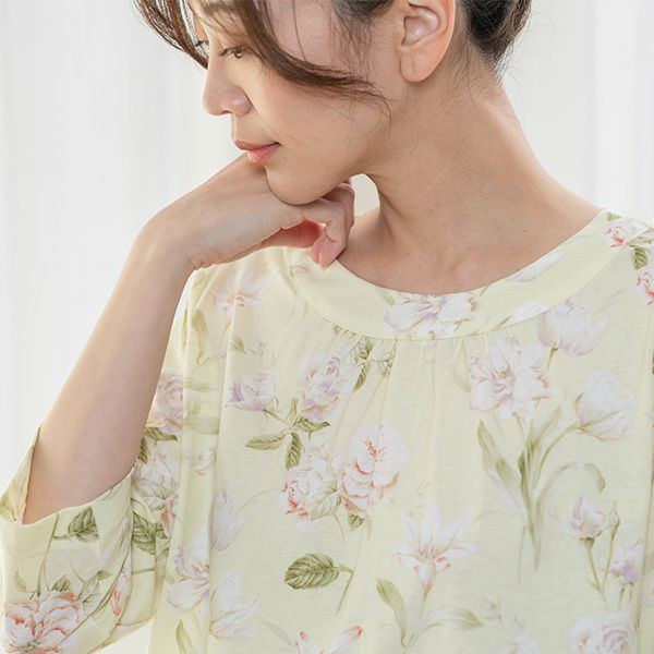 mila schon】本強撚 天竺 花柄 プリント レディース 夏用 パジャマ