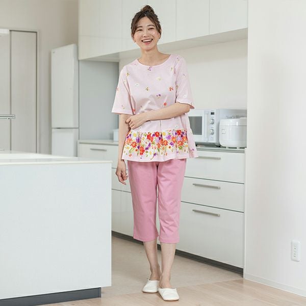 mila schon】シルクニット プリント レディース パジャマ トラベル