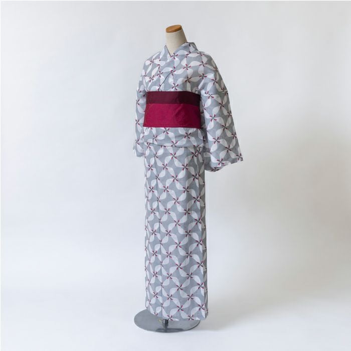 浴衣 紺色 菊 亀甲 紗綾形 上品NK-967 kifkif×古今 浴衣 紗綾形 （漆黒） 仕立て上がり 日本製 | arakawa